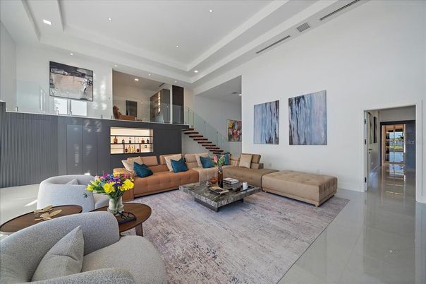 Interior, Living room, Recessed Lighting