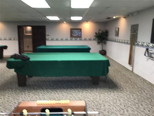 Billiard Table, Game Room, Interior, Recessed Lighting