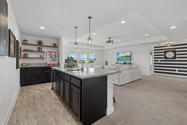 Interior, Kitchen, Living room, Pendant Lights, Recessed Lighting