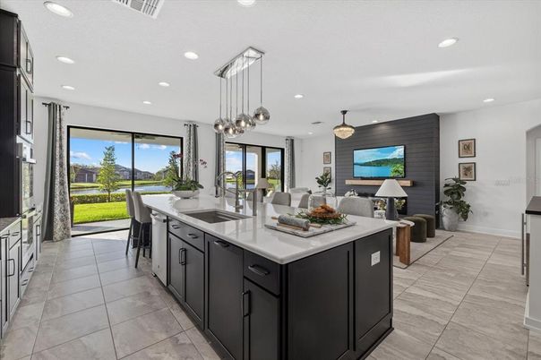 Dining room, Interior, Kitchen, Living room, Pendant Lights, Recessed Lighting