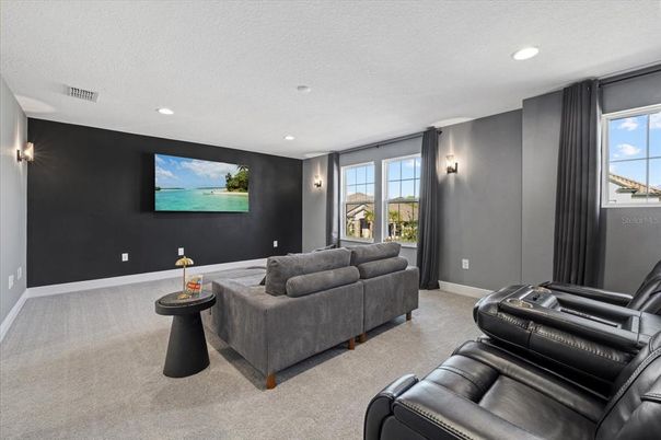Home Theatre Room, Interior, Living room, Projection Screen, Recessed Lighting, Theatre Room