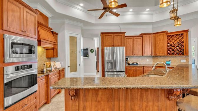 Interior, Kitchen, Pendant Lights, Recessed Lighting, Stainless Steel Appliances