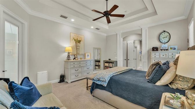 Bedroom, Interior, Recessed Lighting