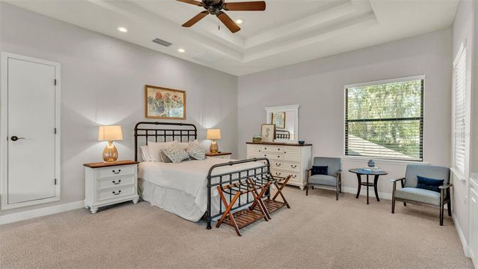 Bedroom, Interior, Recessed Lighting