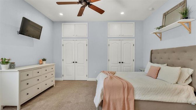 Bedroom, Interior, Recessed Lighting