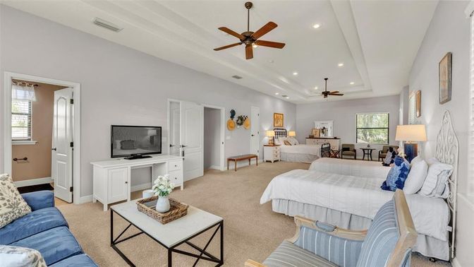 Bedroom, Interior, Living room, Recessed Lighting