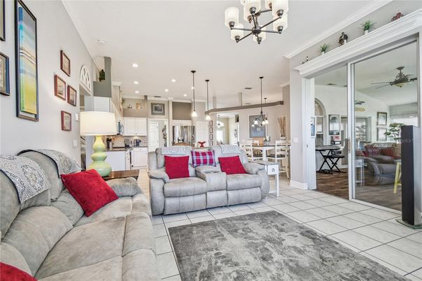 Dining room, Interior, Kitchen, Living room, Pendant Lights, Recessed Lighting