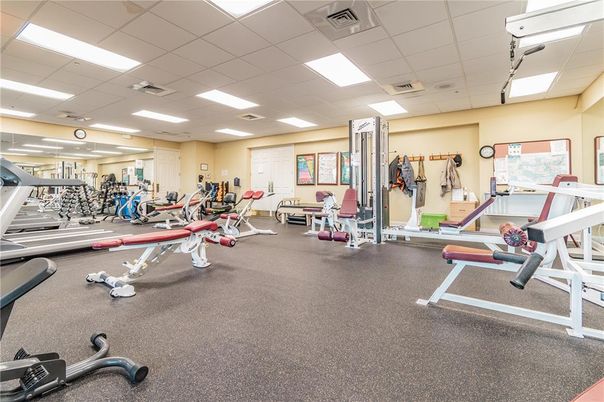 Fitness Equipment, Gym, Interior, Recessed Lighting