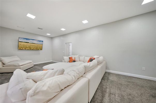 Interior, Living room, Recessed Lighting