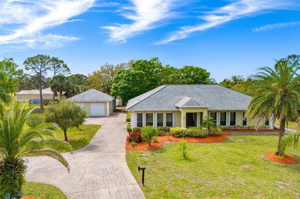 Backyard, Detached Garage, Exterior, Facade, Ranch