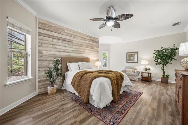 Bedroom, Interior, Wood Texture Flooring, Wooden Walls