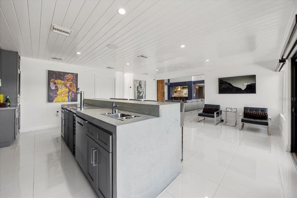 Interior, Kitchen, Living room, Recessed Lighting