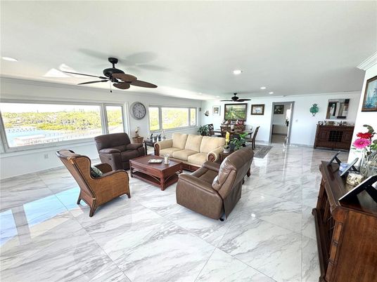 Dining room, Interior, Living room, Marble, Recessed Lighting