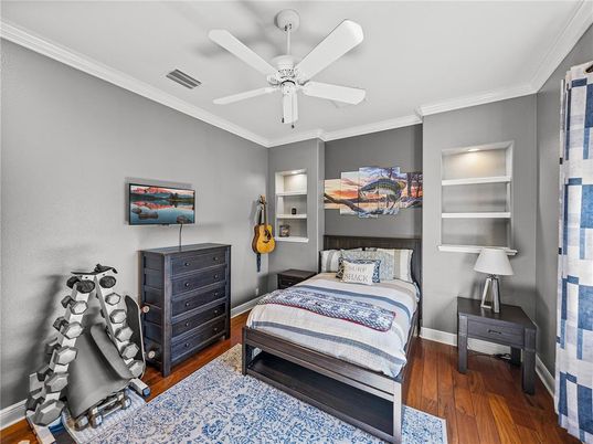 Bedroom, Interior, Wood Texture Flooring