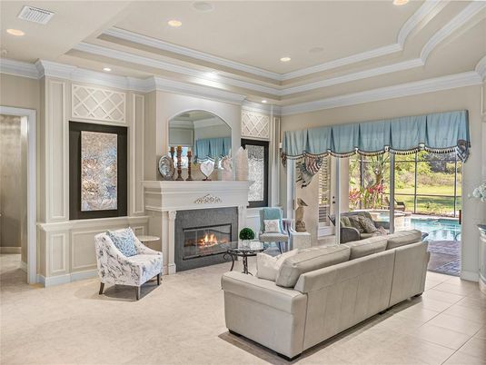 Fireplace, Interior, Living room, Recessed Lighting