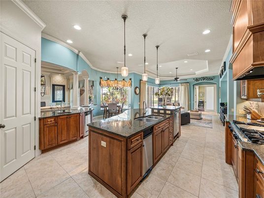 Dining room, Interior, Kitchen, Living room, Pendant Lights, Recessed Lighting
