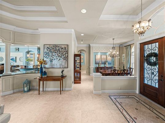Chandelier, Dining room, Interior, Pendant Lights, Recessed Lighting
