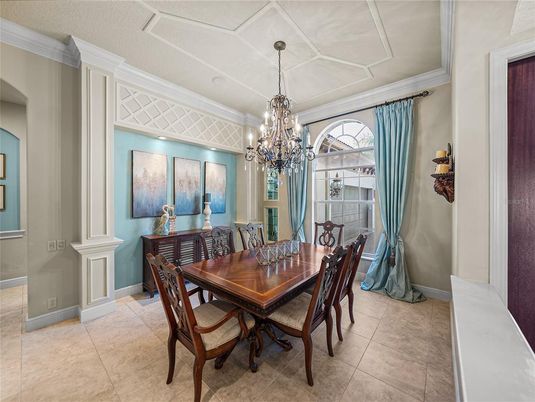 Chandelier, Dining room, Interior