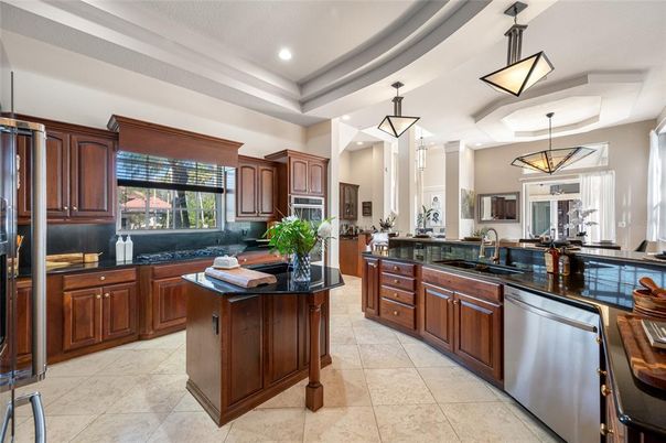 Interior, Kitchen, Pendant Lights, Recessed Lighting, Stainless Steel Appliances