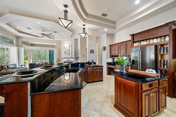 Interior, Kitchen, Pendant Lights, Recessed Lighting, Stainless Steel Appliances