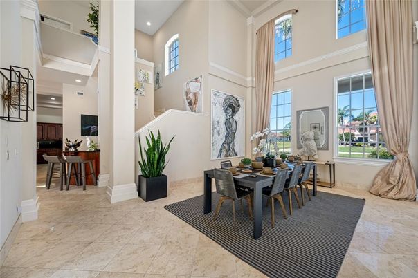 Dining room, Interior, Recessed Lighting
