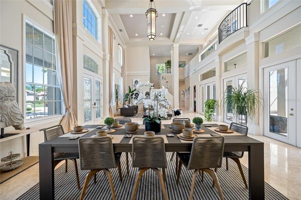 Dining room, Interior, Pendant Lights, Recessed Lighting