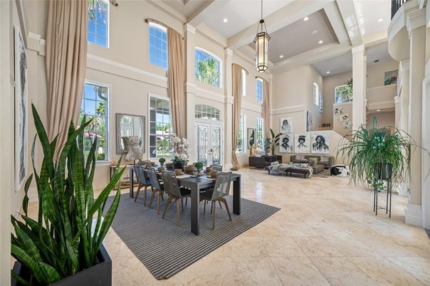 Dining room, Interior, Living room, Pendant Lights, Recessed Lighting