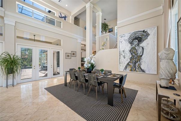 Dining room, Interior, Recessed Lighting