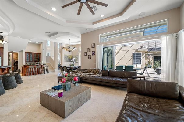 Dining room, Interior, Living room, Pendant Lights, Recessed Lighting