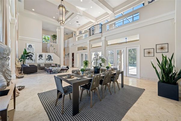 Dining room, Interior, Living room, Pendant Lights, Recessed Lighting