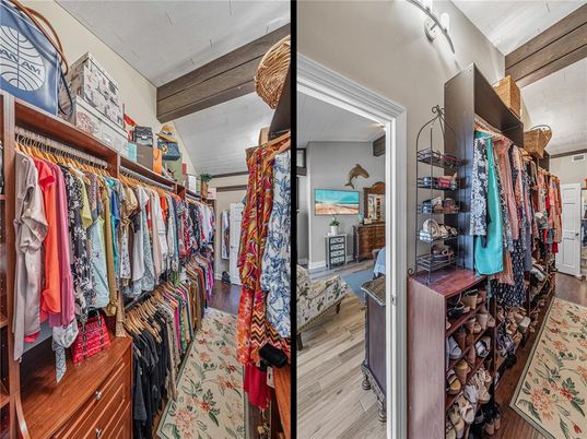 Interior, Walk-in Closets, Wooden Beams, Wood Texture Flooring