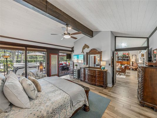 Bedroom, Interior, Wooden Beams, Wood Texture Flooring