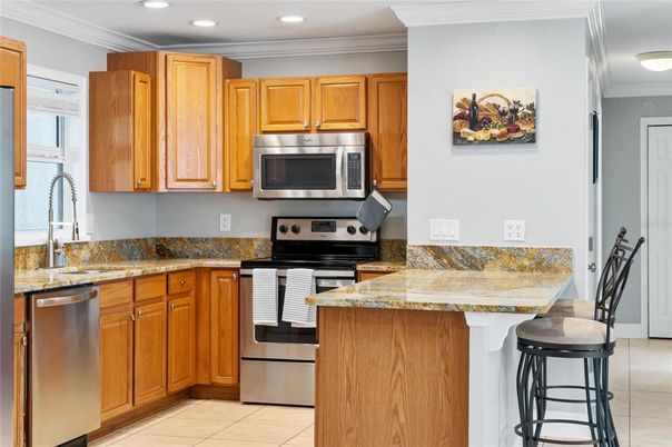 Interior, Kitchen, Recessed Lighting, Stainless Steel Appliances