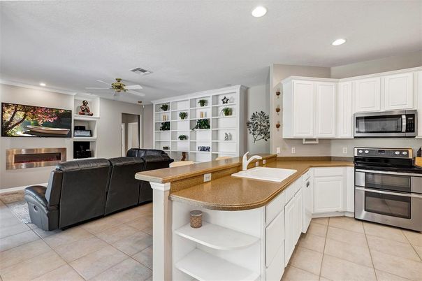 Interior, Kitchen, Living room, Recessed Lighting