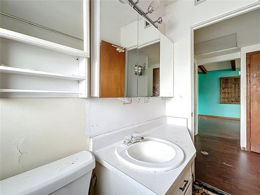 Bathroom, Interior, Wood Texture Flooring