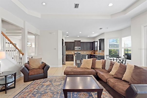 Dining room, Interior, Kitchen, Living room, Recessed Lighting, Stainless Steel Appliances