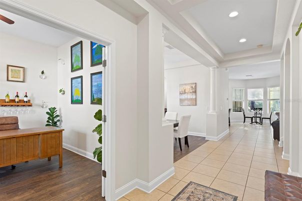 Dining room, Interior, Recessed Lighting
