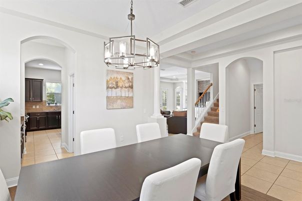 Dining room, Interior, Pendant Lights, Recessed Lighting