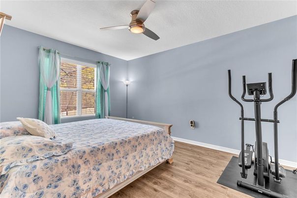 Bedroom, Fitness Equipment, Interior, Wood Texture Flooring