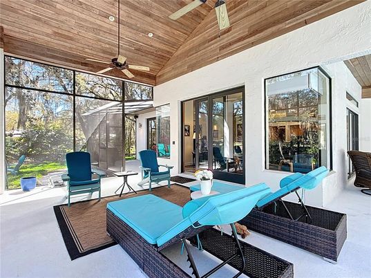 Interior, Recessed Lighting, Sun Room, Wooden Ceilings