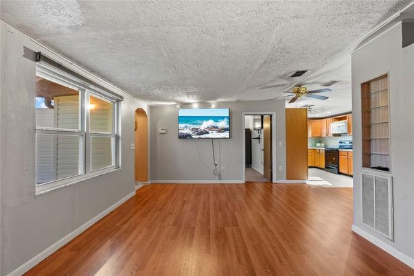 Empty room, Interior, Kitchen, Wood Texture Flooring