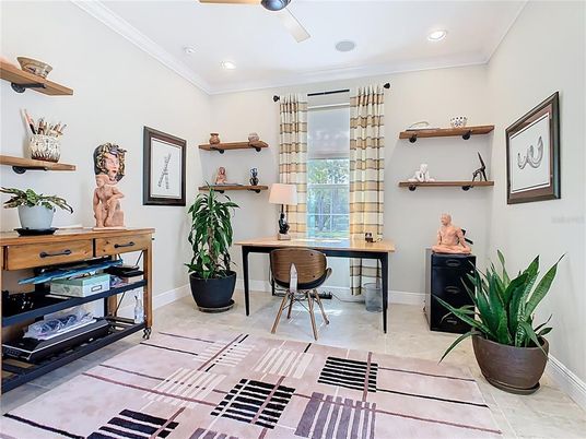 Home Office, Interior, Recessed Lighting