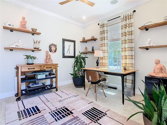 Home Office, Interior, Recessed Lighting