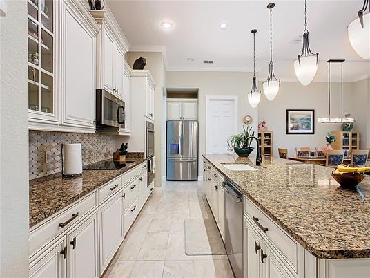 Interior, Kitchen, Pendant Lights, Recessed Lighting, Stainless Steel Appliances