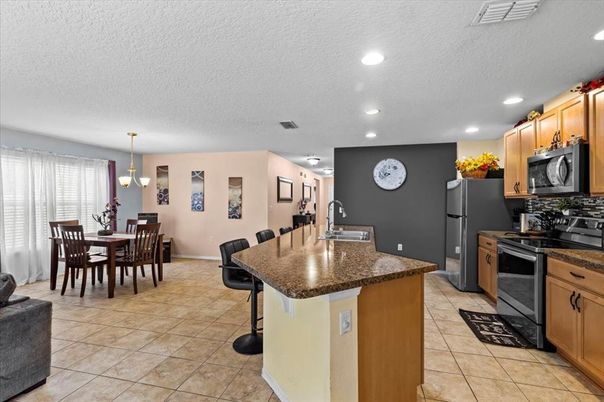 Dining room, Interior, Kitchen, Pendant Lights, Recessed Lighting