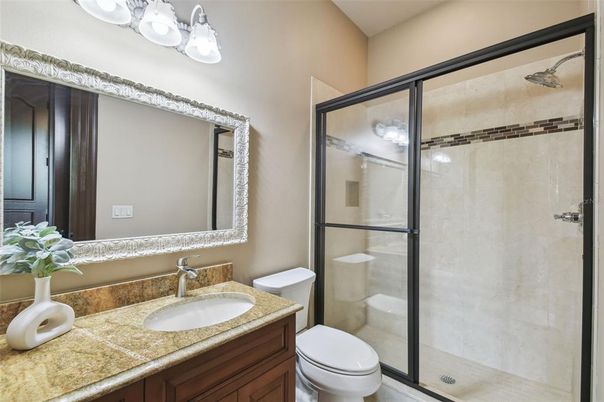 Bathroom, Glass Shower, Interior, Tile Countertops