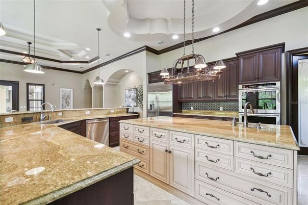 Interior, Kitchen, Pendant Lights, Recessed Lighting, Stainless Steel Appliances