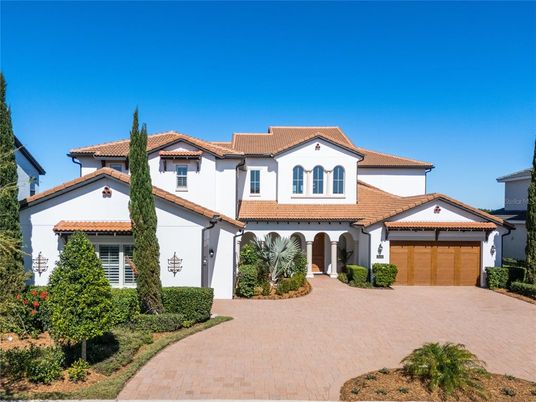 Attached, Exterior, Facade, Mediterranean