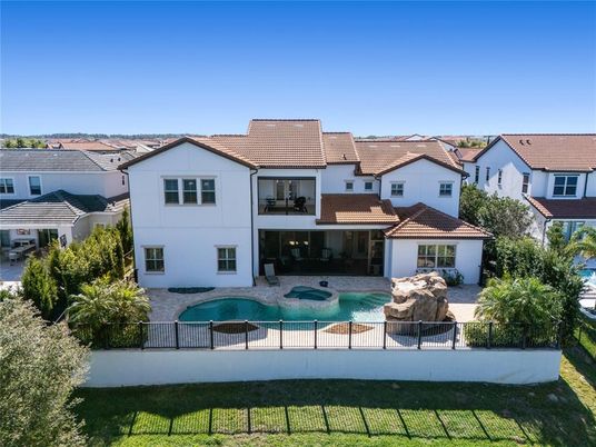 Exterior, Facade, Pool, Spanish Mediterranean
