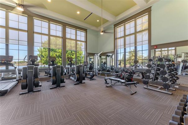 Fitness Equipment, Gym, Interior, Recessed Lighting